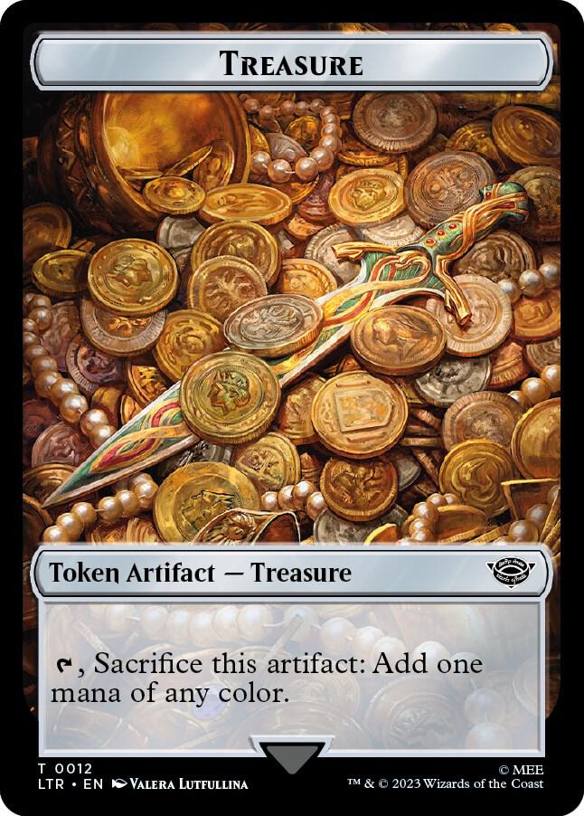 Treasure // Food (0009) Double-Sided Token [Universes Beyond: The Lord of the Rings: Tales of Middle-earth] 12 // 9