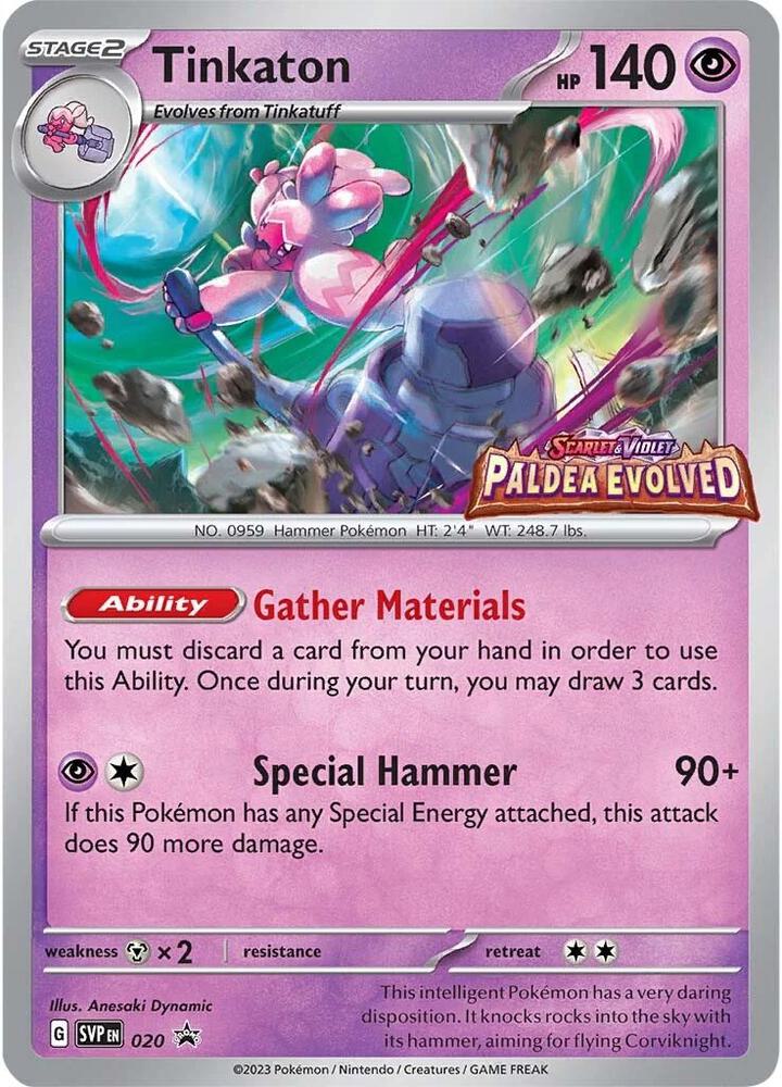 Tinkaton - 020 (Prerelease) [SV: Scarlet & Violet Promo Cards] 020
