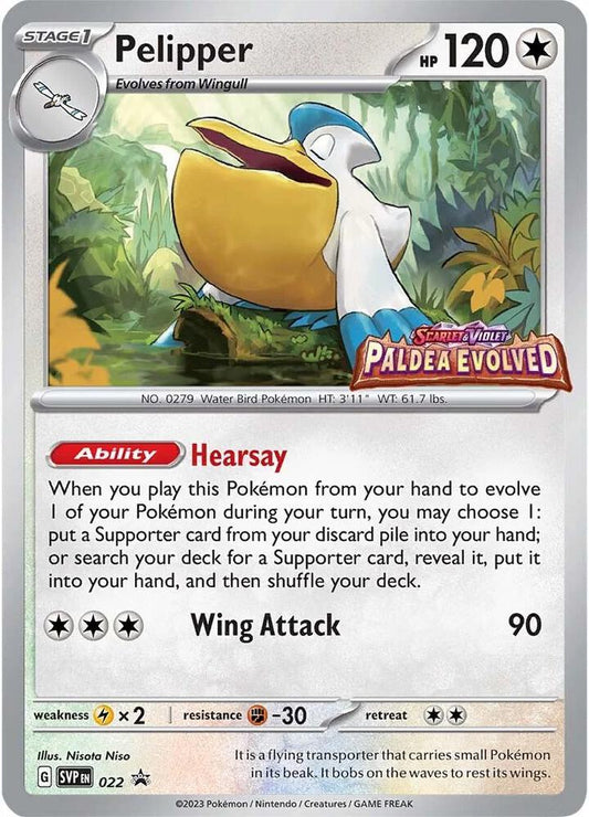 Pelipper - 022 (Prerelease) [SV: Scarlet & Violet Promo Cards] 022