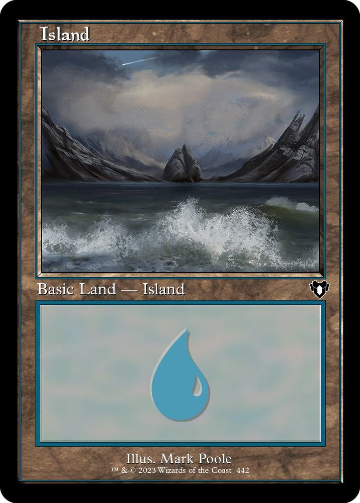 Island (442) (Retro Frame) [Commander Masters] 442