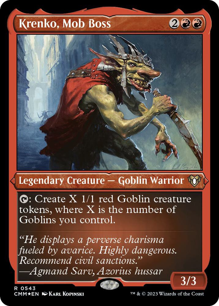 Krenko, Mob Boss (Foil Etched) [Commander Masters] 543