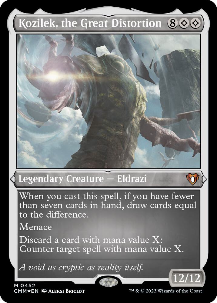 Kozilek, the Great Distortion (Foil Etched) [Commander Masters] 452