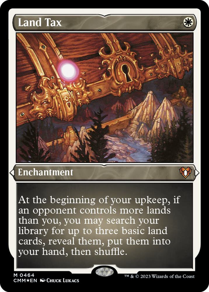 Land Tax (Foil Etched) [Commander Masters] 464