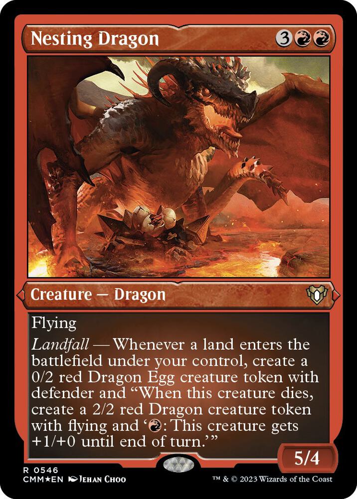 Nesting Dragon (Foil Etched) [Commander Masters] 546