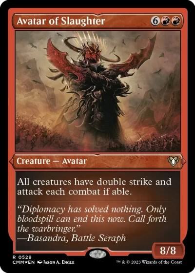 Avatar of Slaughter (Foil Etched) [Commander Masters] 529