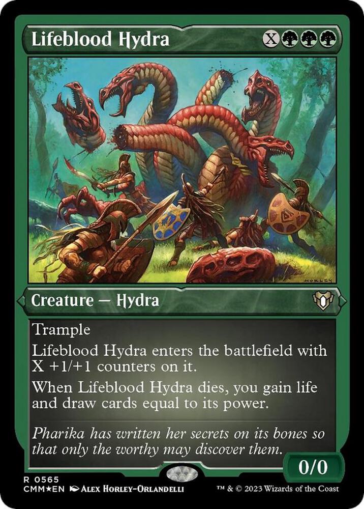 Lifeblood Hydra (Foil Etched) [Commander Masters] 565