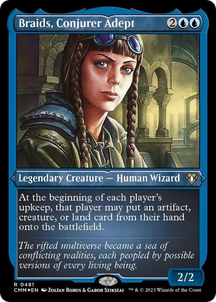 Braids, Conjurer Adept (Foil Etched) [Commander Masters] 481