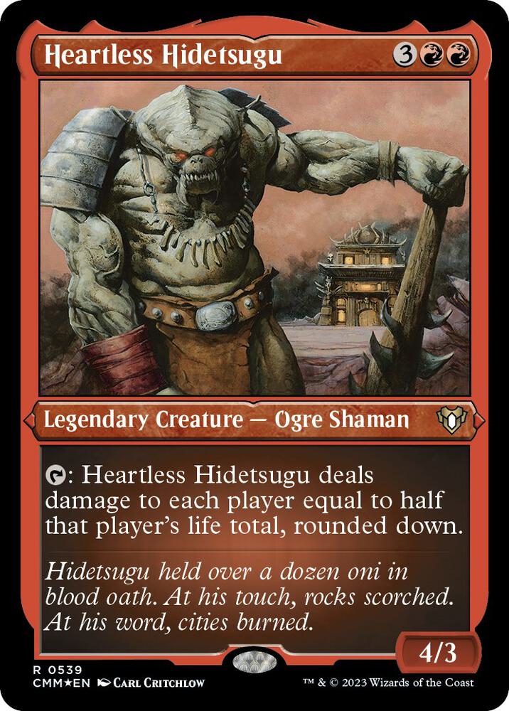 Heartless Hidetsugu (Foil Etched) [Commander Masters] 539
