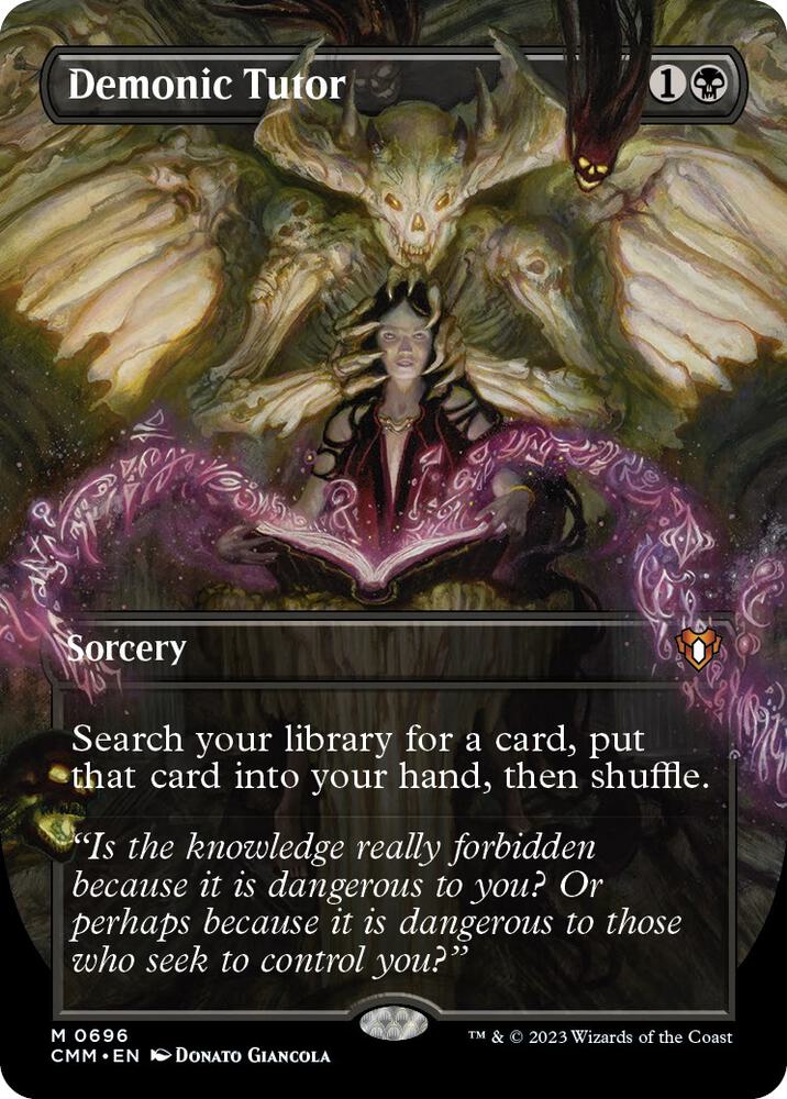 Demonic Tutor (Borderless) [Commander Masters] 696