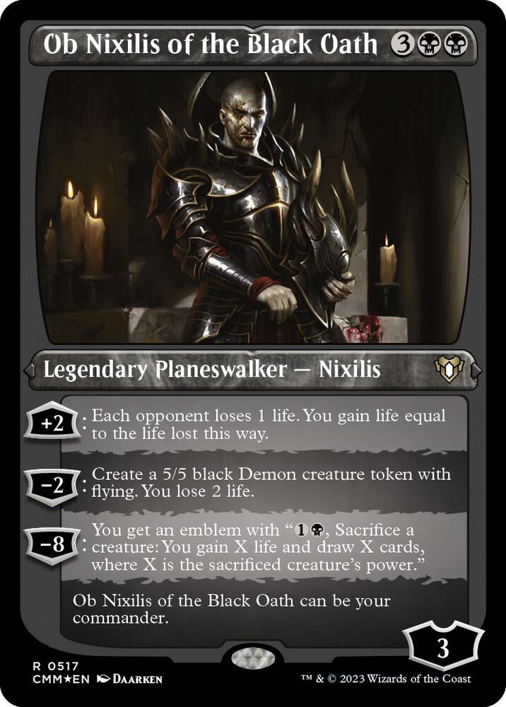Ob Nixilis of the Black Oath (Foil Etched) [Commander Masters] 517