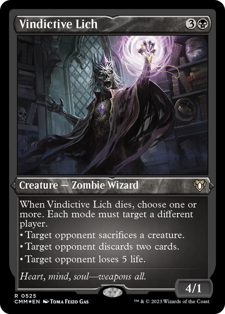 Vindictive Lich (Foil Etched) [Commander Masters] 525