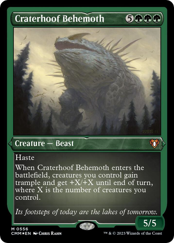 Craterhoof Behemoth (Foil Etched) [Commander Masters] 556