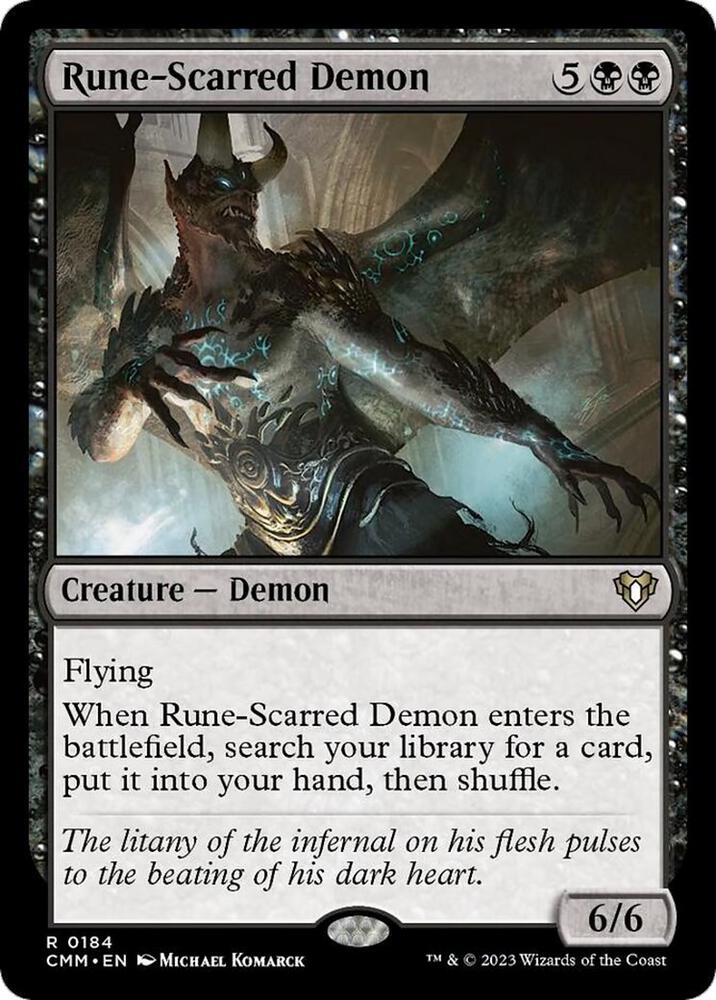 Rune-Scarred Demon [Commander Masters] 184