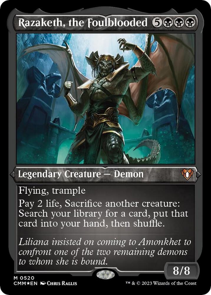 Razaketh, the Foulblooded (Foil Etched) [Commander Masters] 520