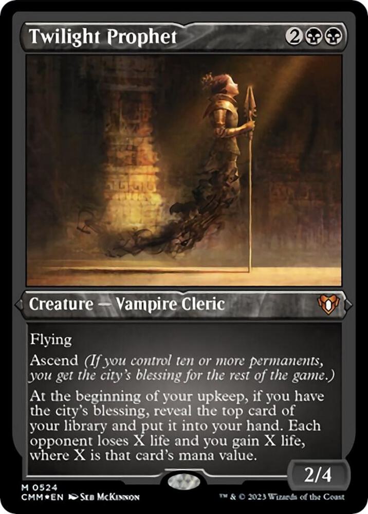 Twilight Prophet (Foil Etched) [Commander Masters] 524