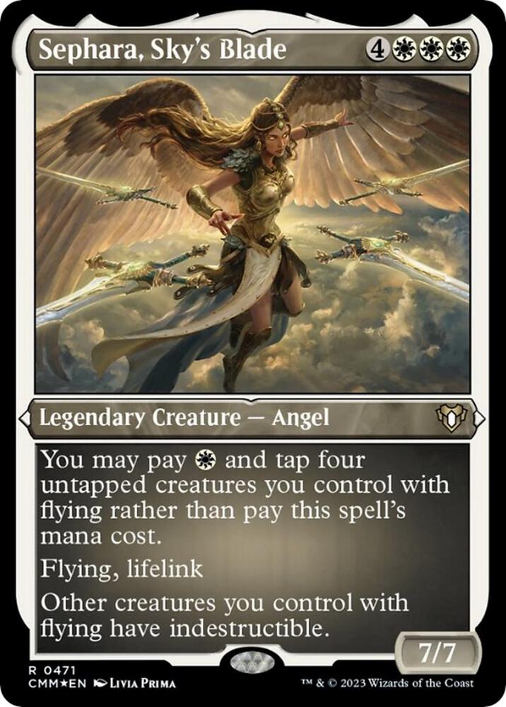 Sephara, Sky's Blade (Foil Etched) [Commander Masters] 471