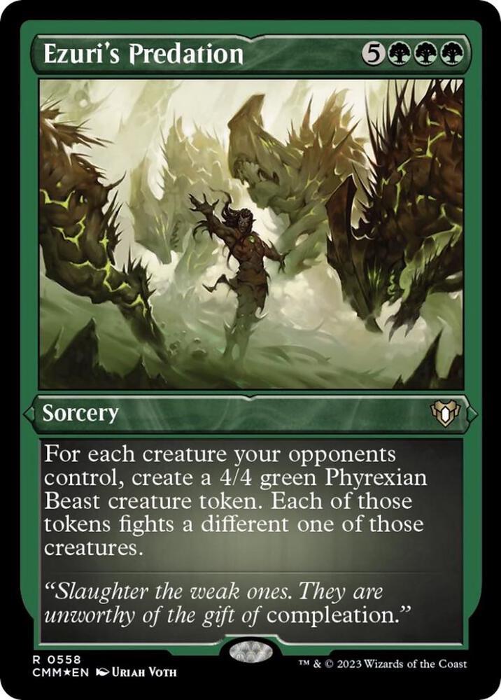 Ezuri's Predation (Foil Etched) [Commander Masters] 558