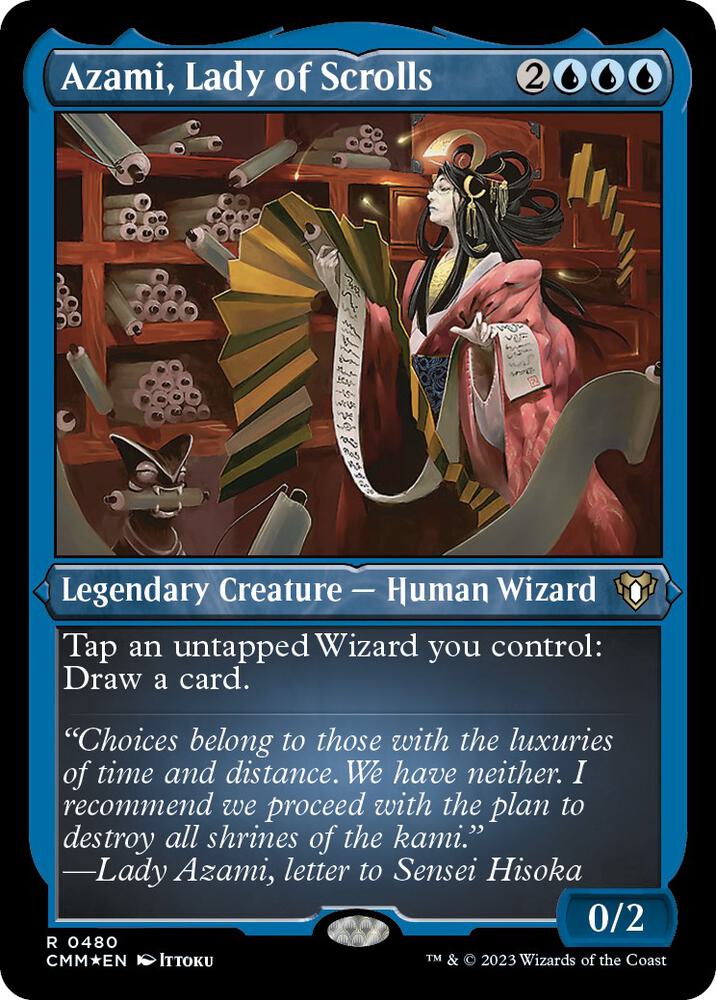 Azami, Lady of Scrolls (Foil Etched) [Commander Masters] 480