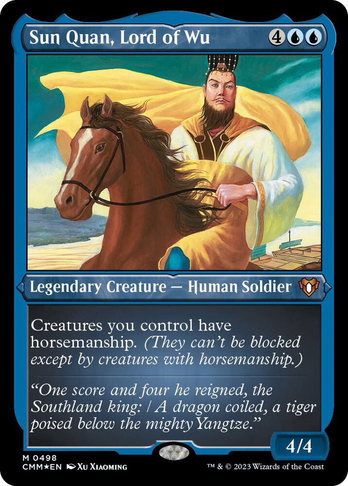 Sun Quan, Lord of Wu (Foil Etched) [Commander Masters] 498