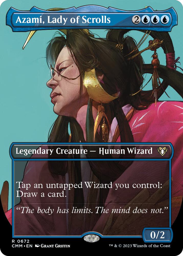 Azami, Lady of Scrolls (Borderless) [Commander Masters] 672