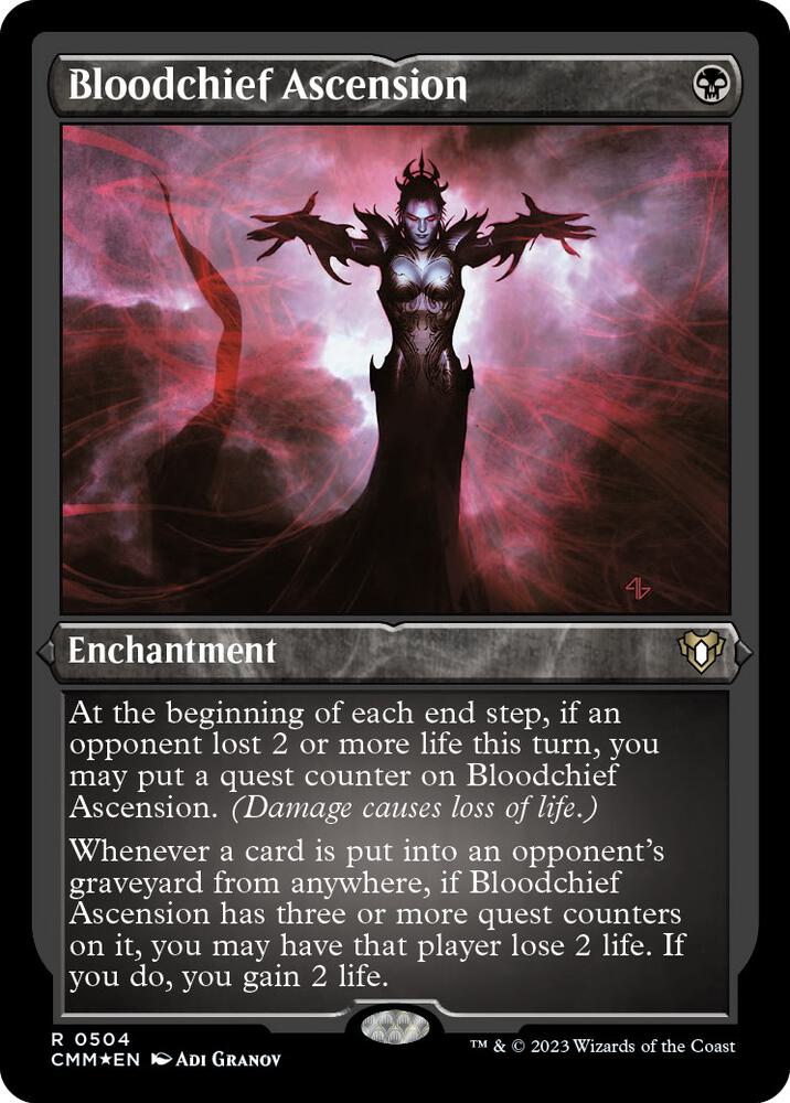 Bloodchief Ascension (Foil Etched) [Commander Masters] 504