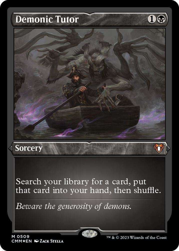 Demonic Tutor (Foil Etched) [Commander Masters] 509