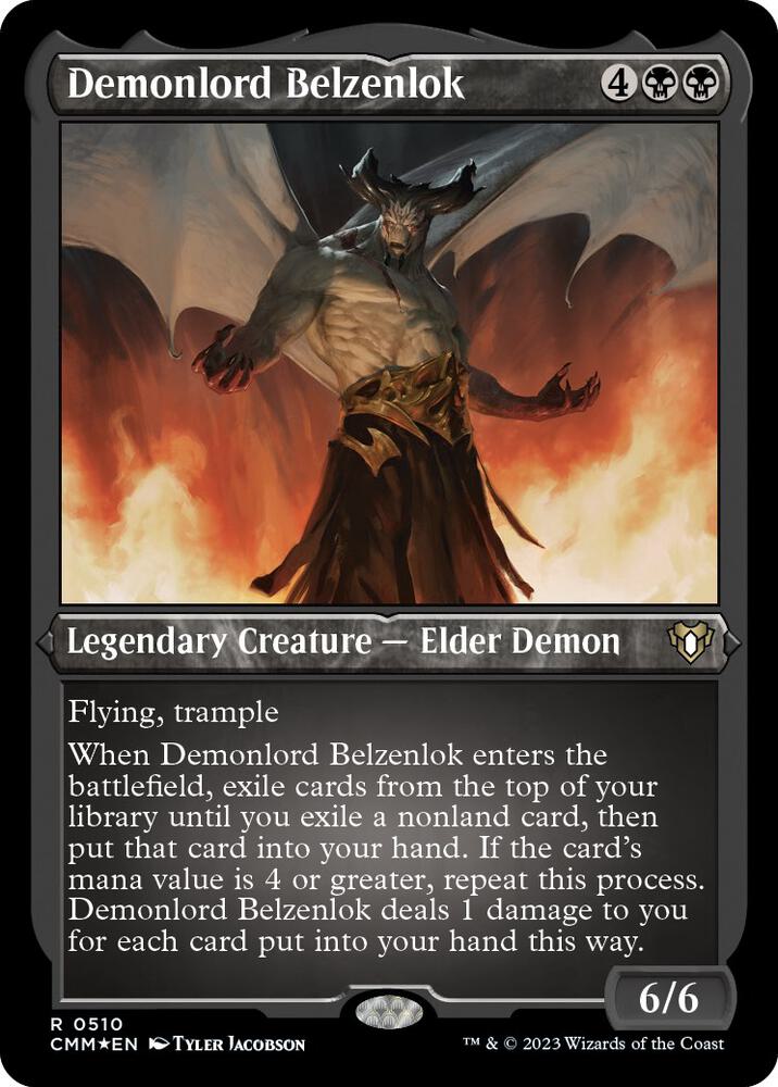 Demonlord Belzenlok (Foil Etched) [Commander Masters] 510