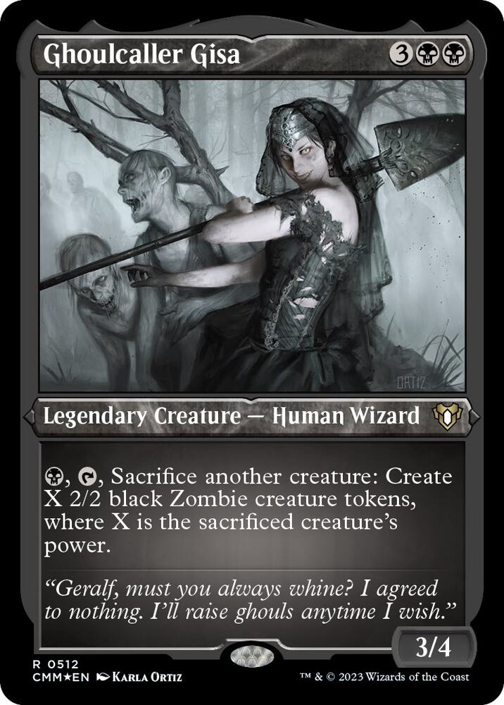 Ghoulcaller Gisa (Foil Etched) [Commander Masters] 512