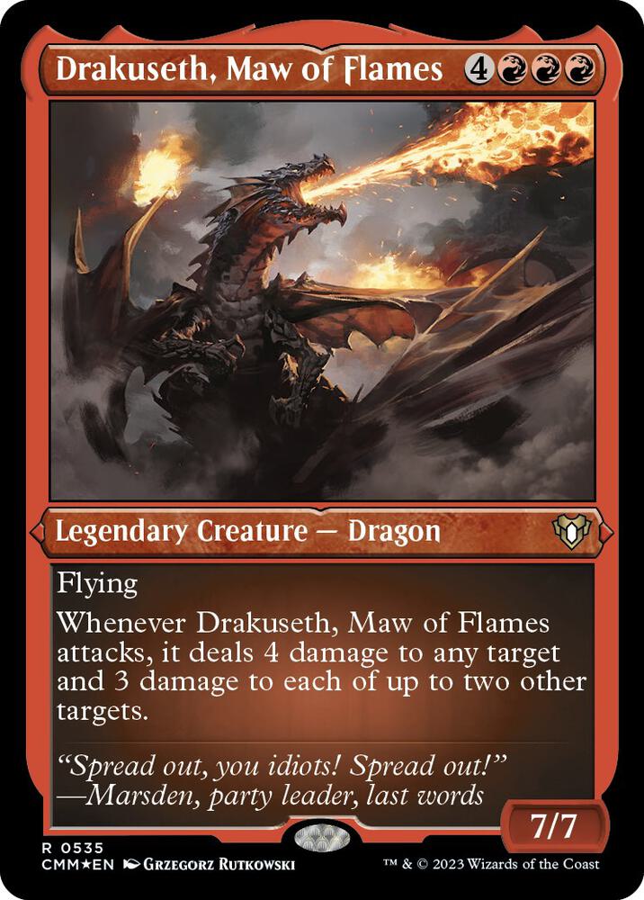 Drakuseth, Maw of Flames (Foil Etched) [Commander Masters] 535
