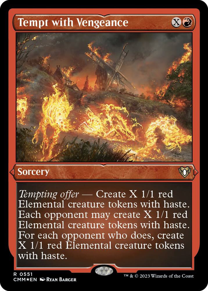 Tempt with Vengeance (Foil Etched) [Commander Masters] 551