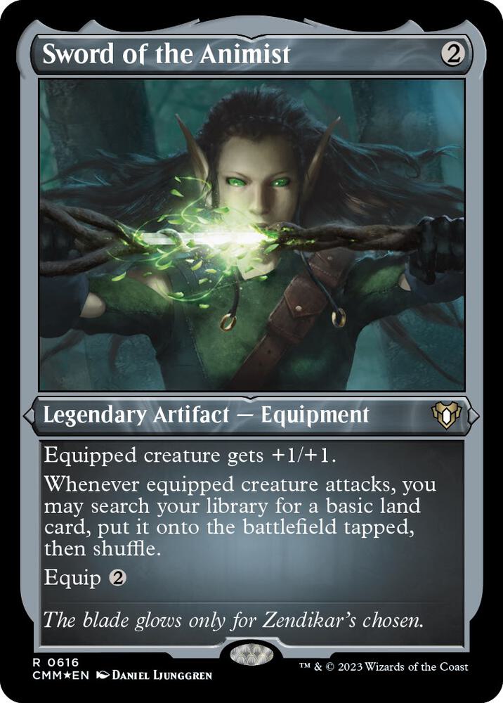 Sword of the Animist (Foil Etched) [Commander Masters] 616