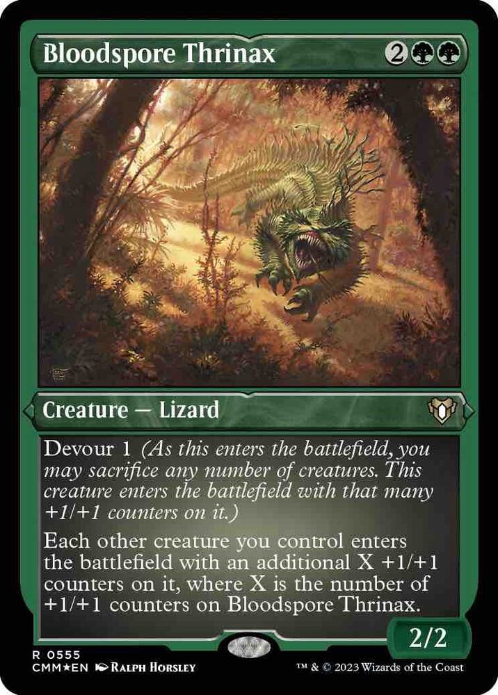 Bloodspore Thrinax (Foil Etched) [Commander Masters] 555