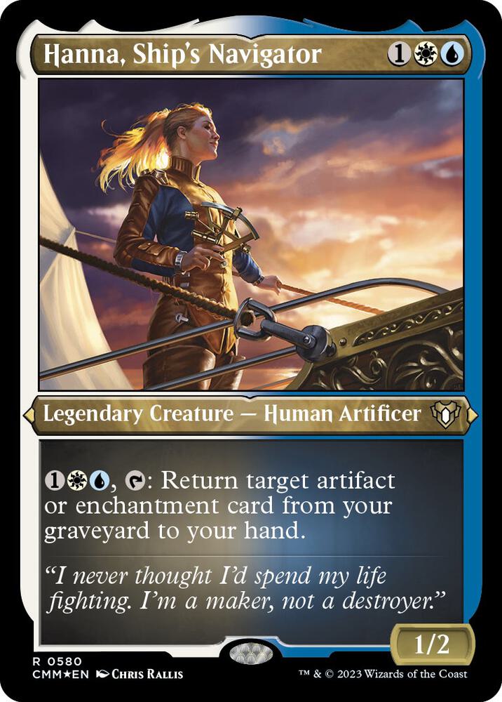 Hanna, Ship's Navigator (Foil Etched) [Commander Masters] 580