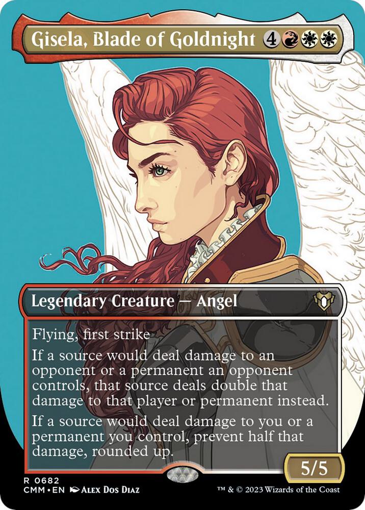 Gisela, Blade of Goldnight (Borderless) [Commander Masters] 682