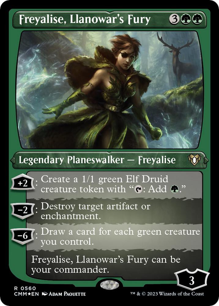 Freyalise, Llanowar's Fury (Foil Etched) [Commander Masters] 560