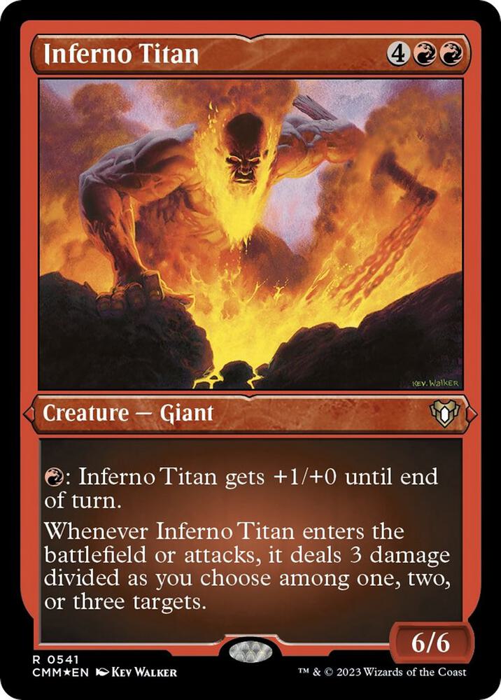 Inferno Titan (Foil Etched) [Commander Masters] 541