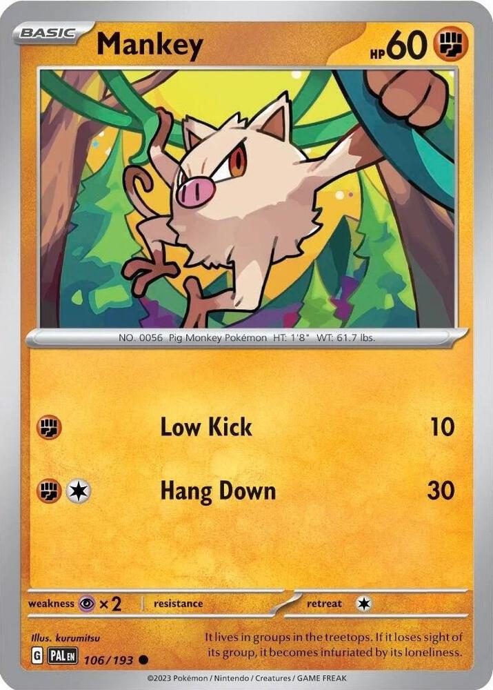 Mankey - 106/193 (Cosmos Holo) [Miscellaneous Cards & Products] 106/193