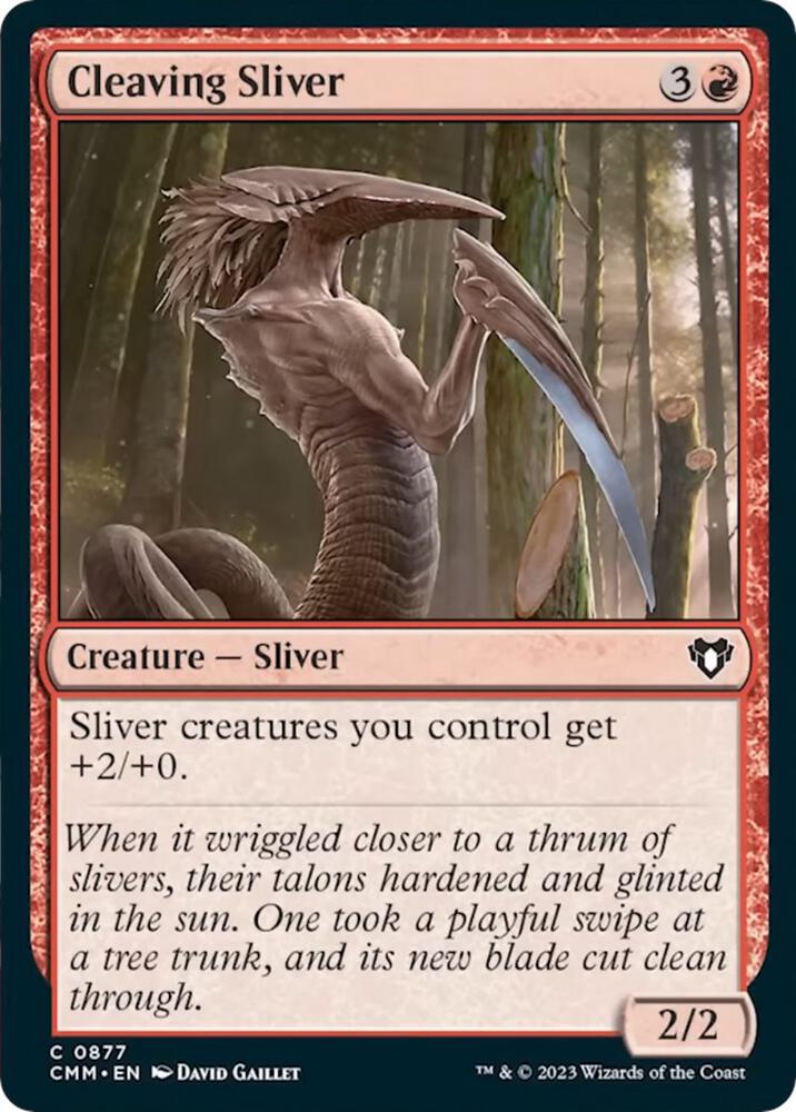Cleaving Sliver [Commander Masters] 877