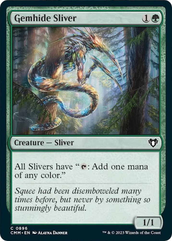 Gemhide Sliver [Commander Masters] 896