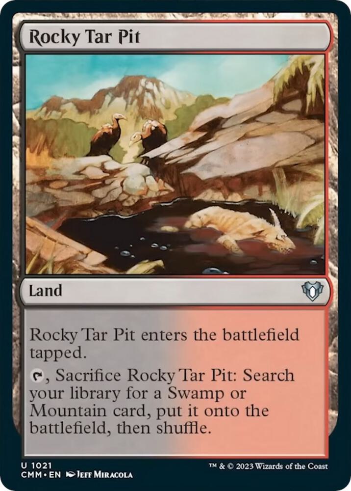 Rocky Tar Pit [Commander Masters] 1021