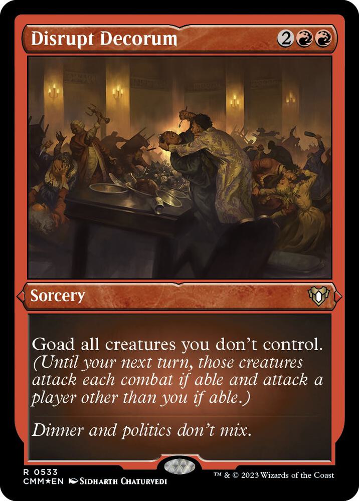 Disrupt Decorum (Foil Etched) [Commander Masters] 533