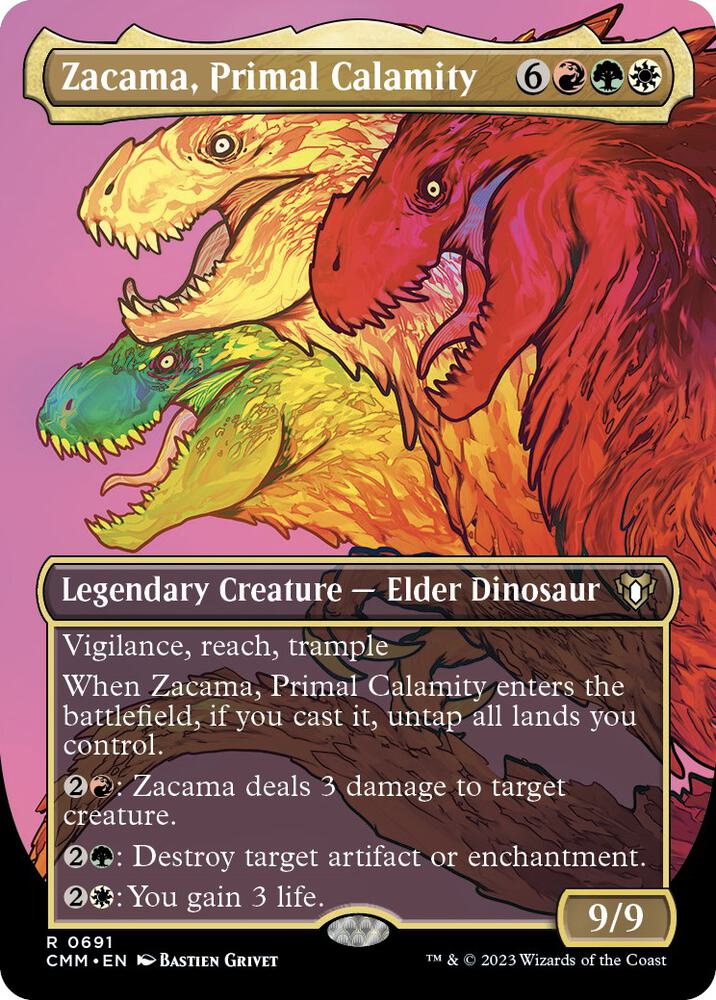 Zacama, Primal Calamity (Borderless) [Commander Masters] 691