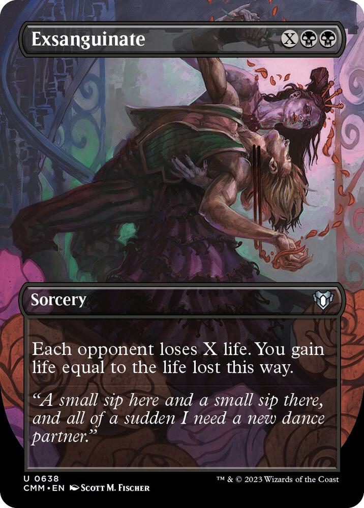 Exsanguinate (Borderless) [Commander Masters] 638