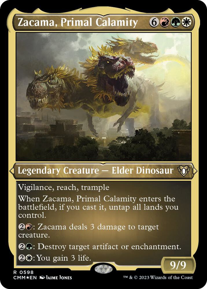 Zacama, Primal Calamity (Foil Etched) [Commander Masters] 598