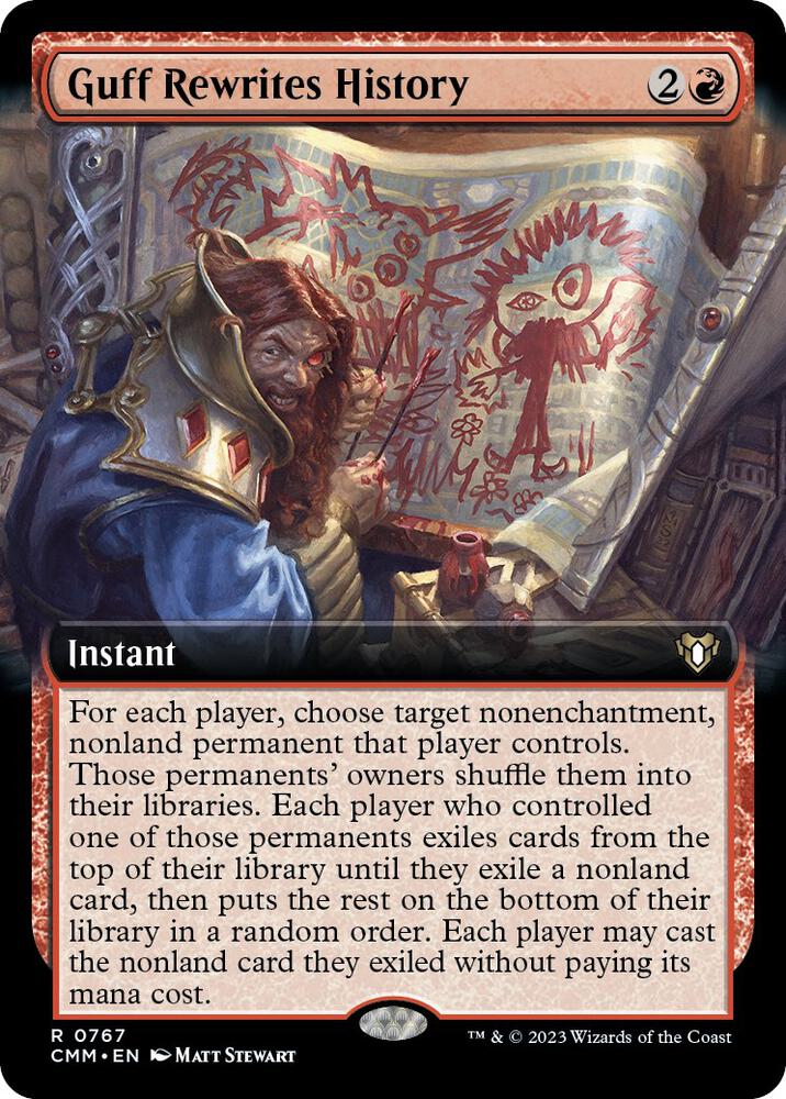 Guff Rewrites History (Extended Art) [Commander Masters] 767
