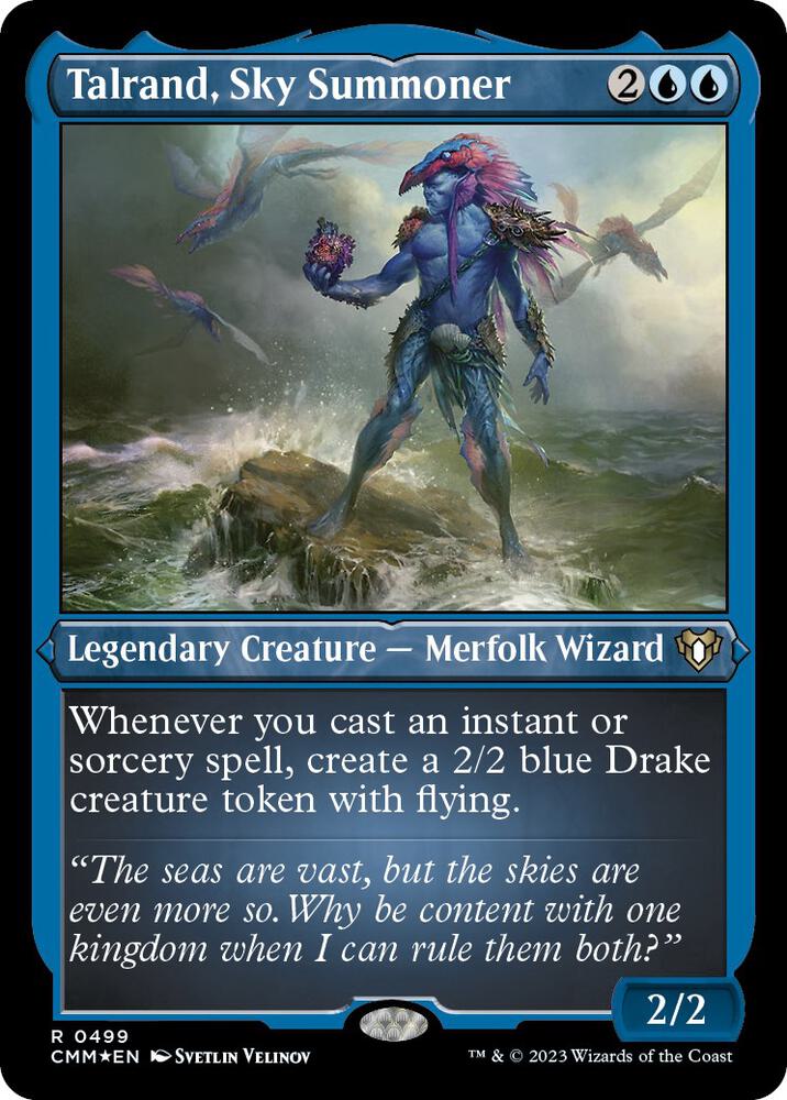 Talrand, Sky Summoner (Foil Etched) [Commander Masters] 499