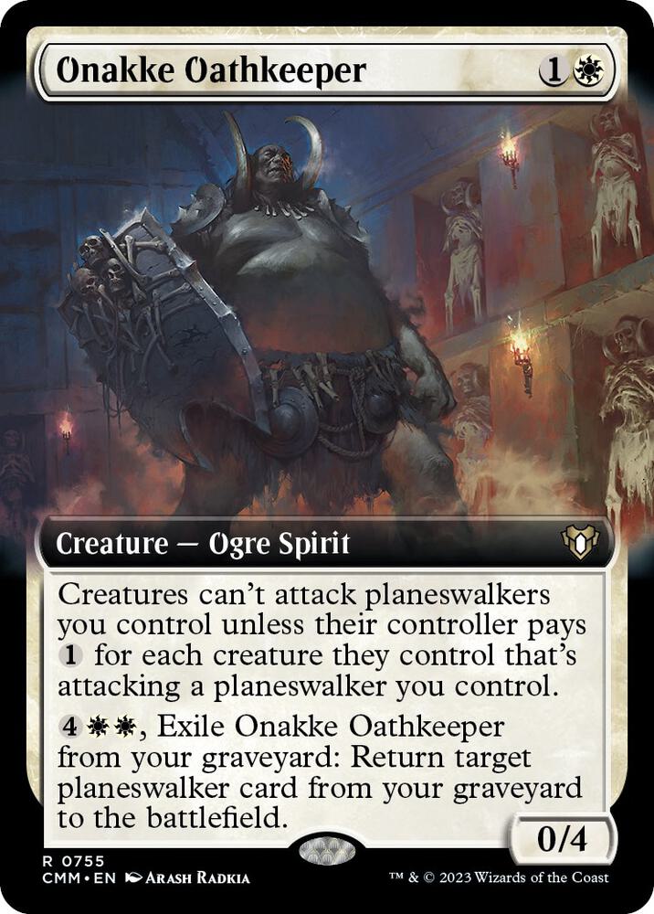 Onakke Oathkeeper (Extended Art) [Commander Masters] 755
