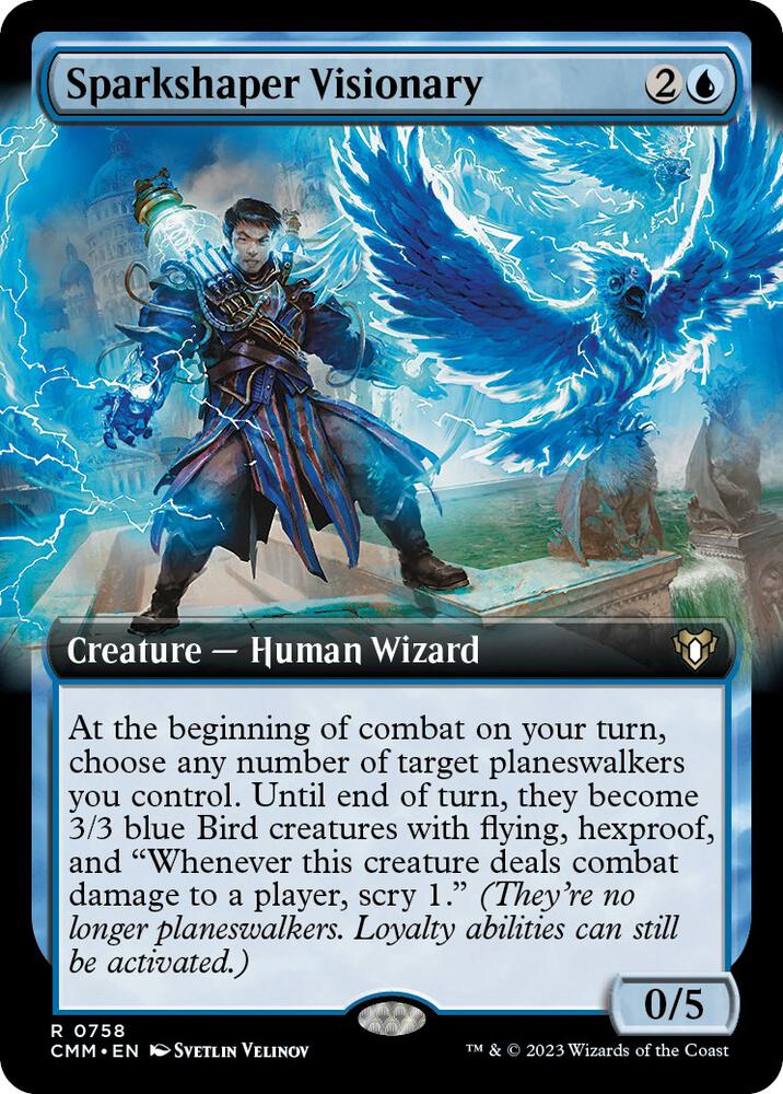 Sparkshaper Visionary (Extended Art) [Commander Masters] 758