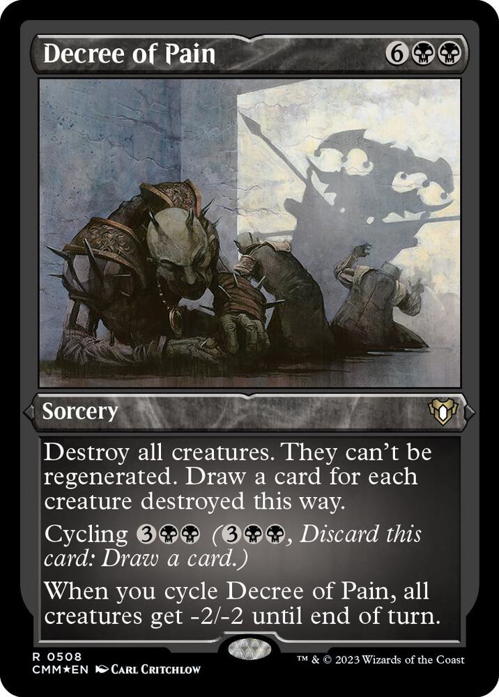Decree of Pain (Foil Etched) [Commander Masters] 508