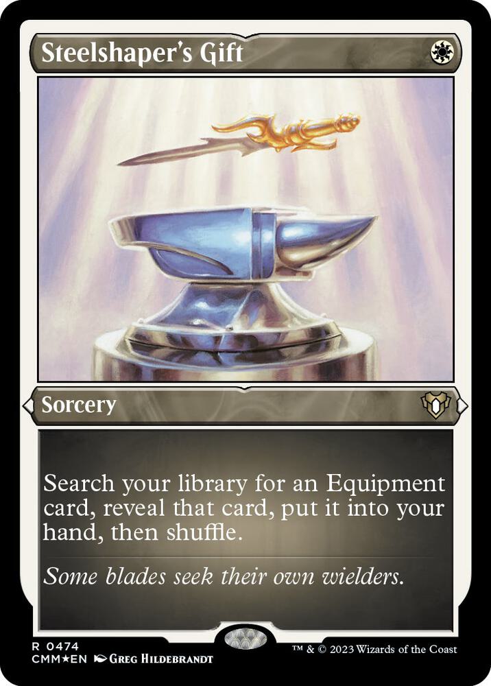 Steelshaper's Gift (Foil Etched) [Commander Masters] 474